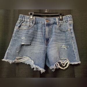 Sincerely Jules denim elastic side shorts freyed hem  Super cute! Size 9/29